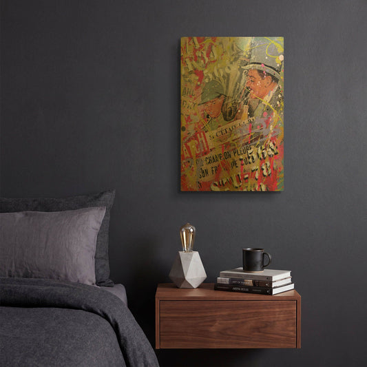 'Father Figure' By David Drioton Gold Metal Wall Art