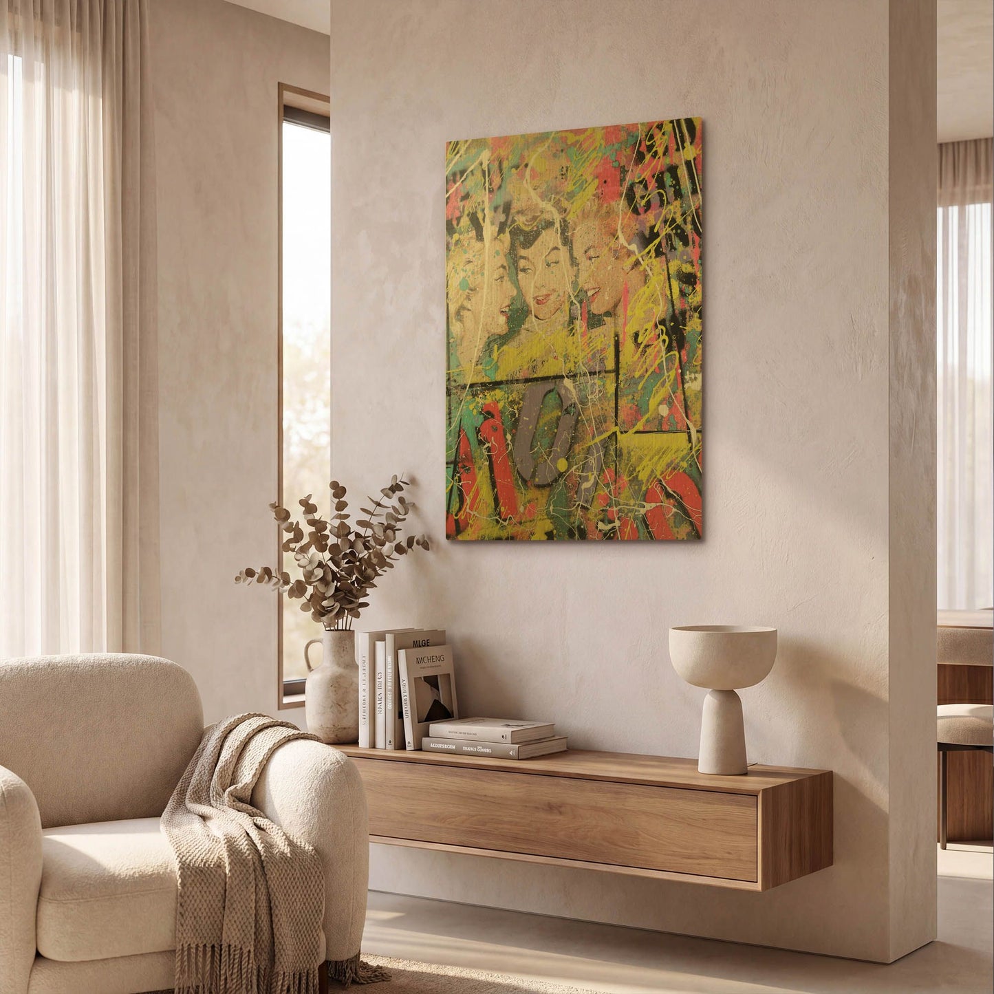 'Gossip' By David Drioton Gold Metal Wall Art