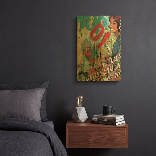 'Happy Wife, Happy Life' By David Drioton Gold Metal Wall Art