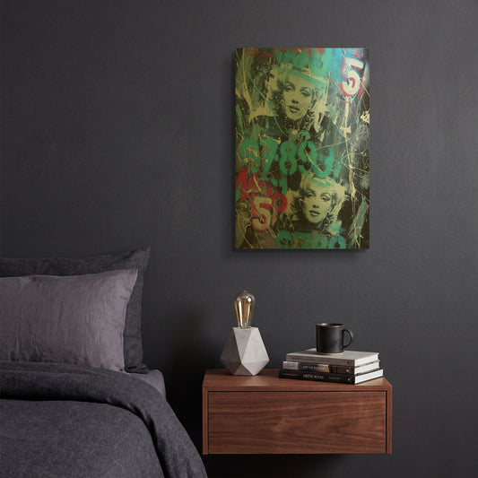 'Monroe Street 2' By David Drioton Gold Metal Wall Art