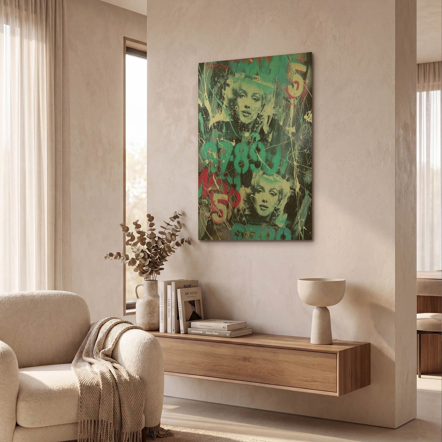 'Monroe Street 2' By David Drioton Gold Metal Wall Art