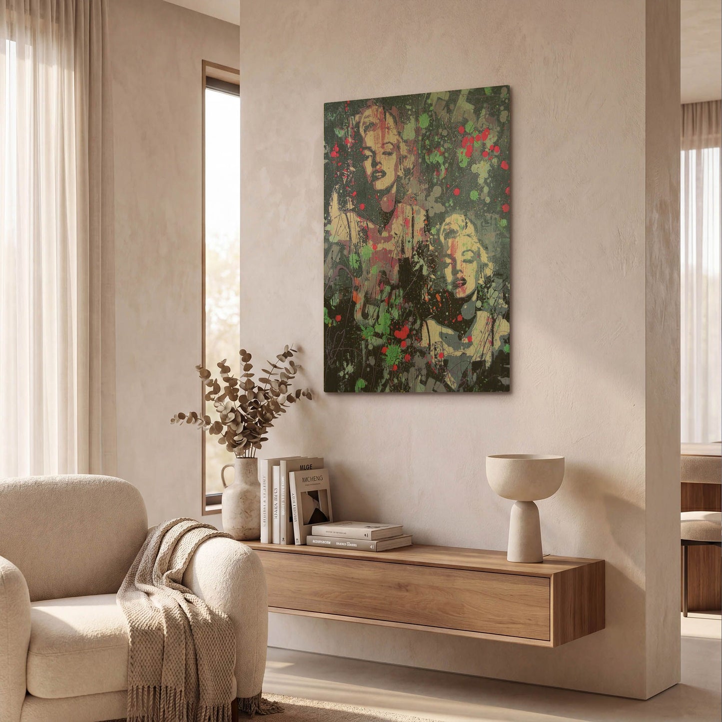 'Monroe Street' By David Drioton Gold Metal Wall Art