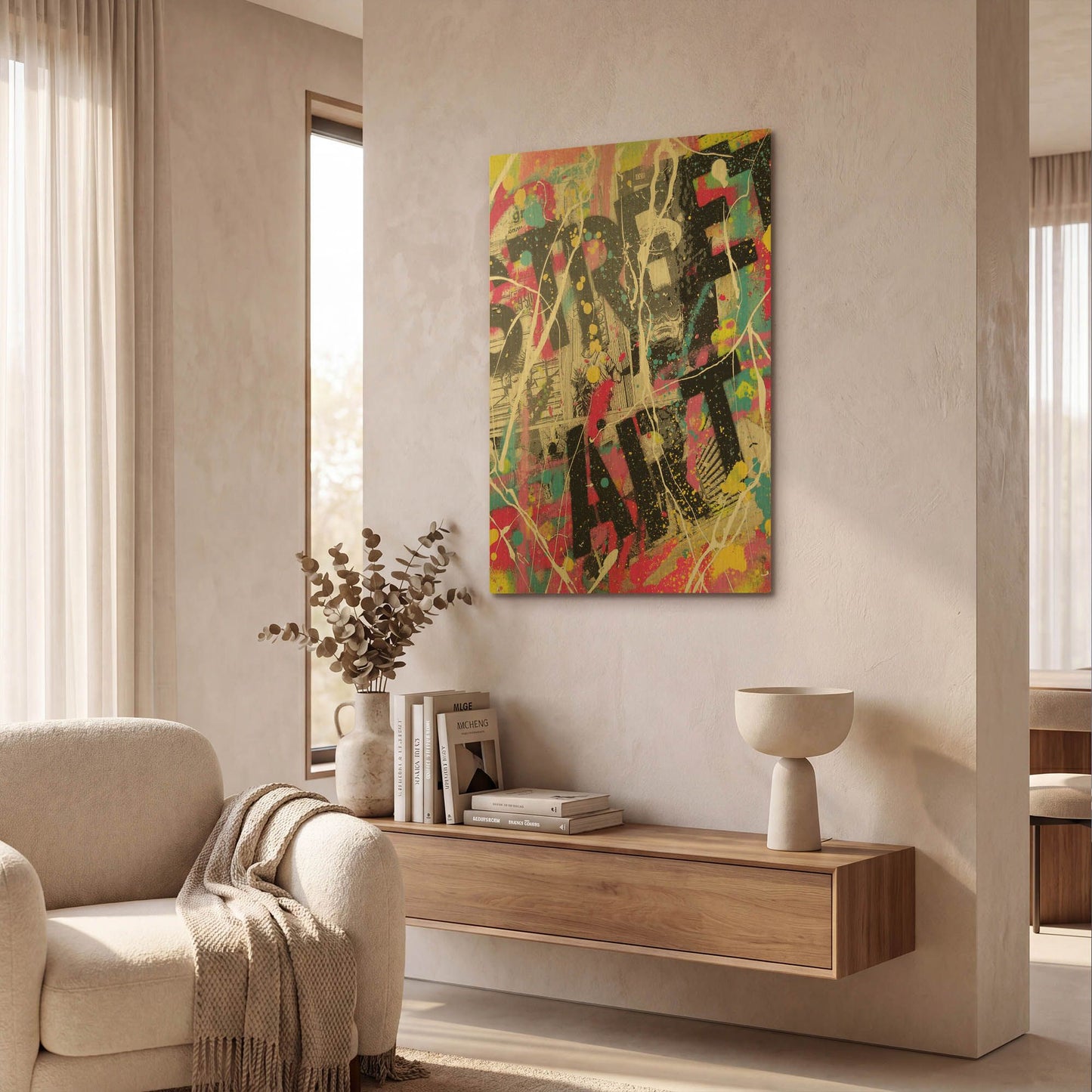 'Street Art' By David Drioton Gold Metal Wall Art