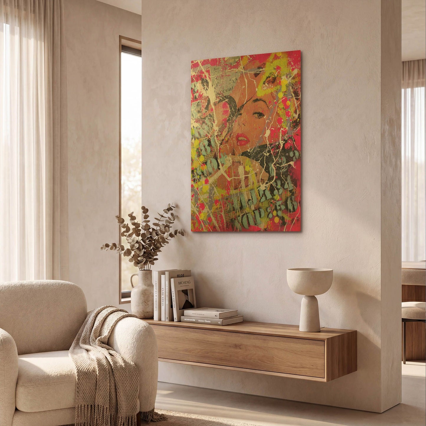 'You had me at hello' By David Drioton Gold Metal Wall Art