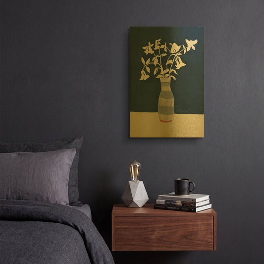 'Limoges Vase' By Megan Galante Gold Metal Wall Art