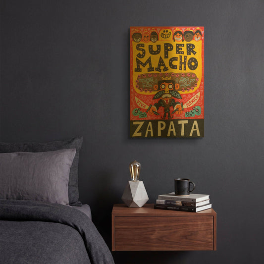 'El Mexicano G810D RAW' By Jorge R. Gutierrez Gold Metal Wall Art