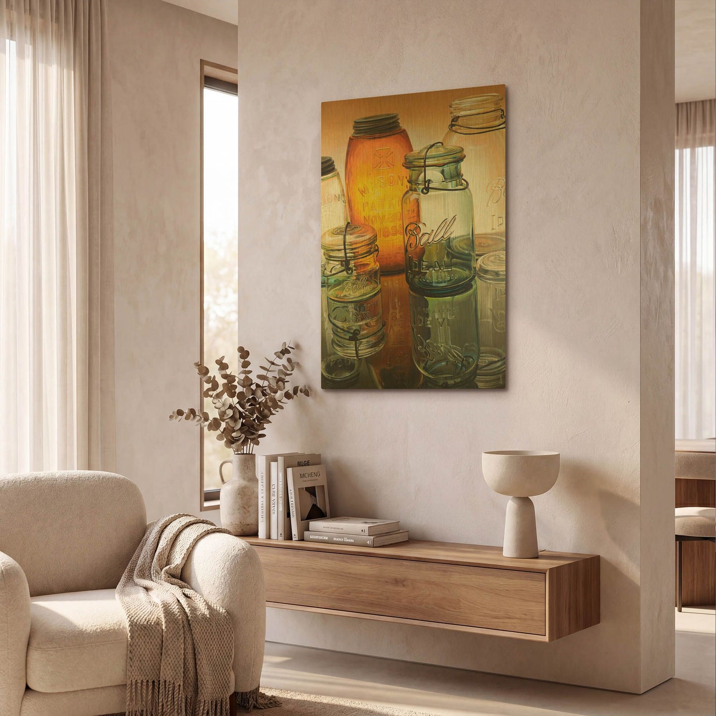 'Reflections Of The Past' By Ed Roberts Gold Metal Wall Art