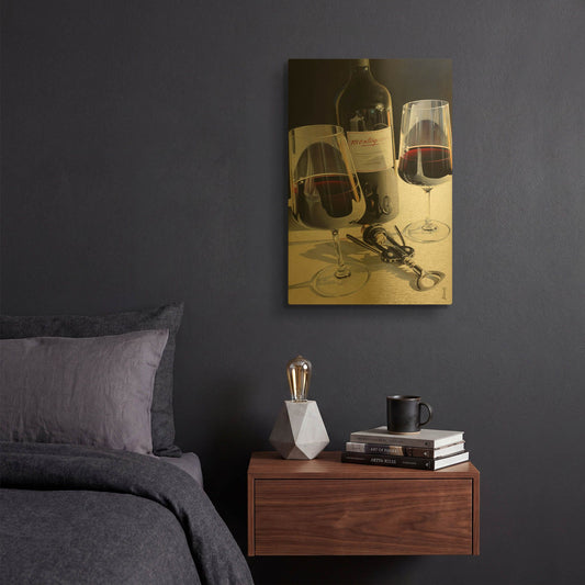 'Where' By Ed Roberts Gold Metal Wall Art