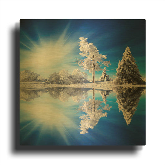 'Cold Light' By Philippe Sainte Gold Metal Wall Art
