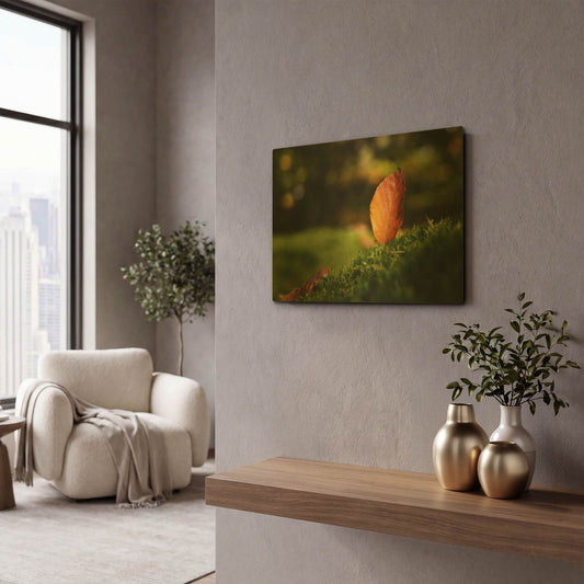 'Leaf and Ant' By Philippe Sainte Gold Metal Wall Art