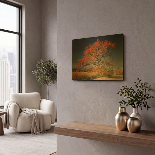 'Melancholy Tree' By Philippe Sainte Gold Metal Wall Art