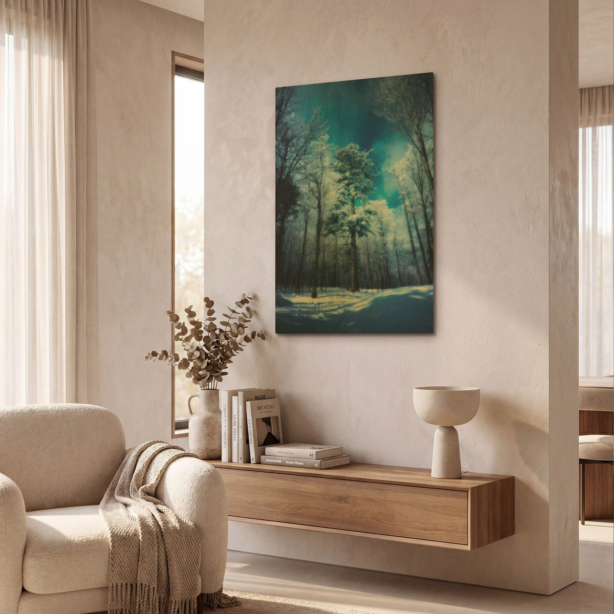 'The Blue Hours' By Philippe Sainte Gold Metal Wall Art