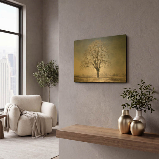'The Tree Fairy Tale' By Philippe Sainte Gold Metal Wall Art