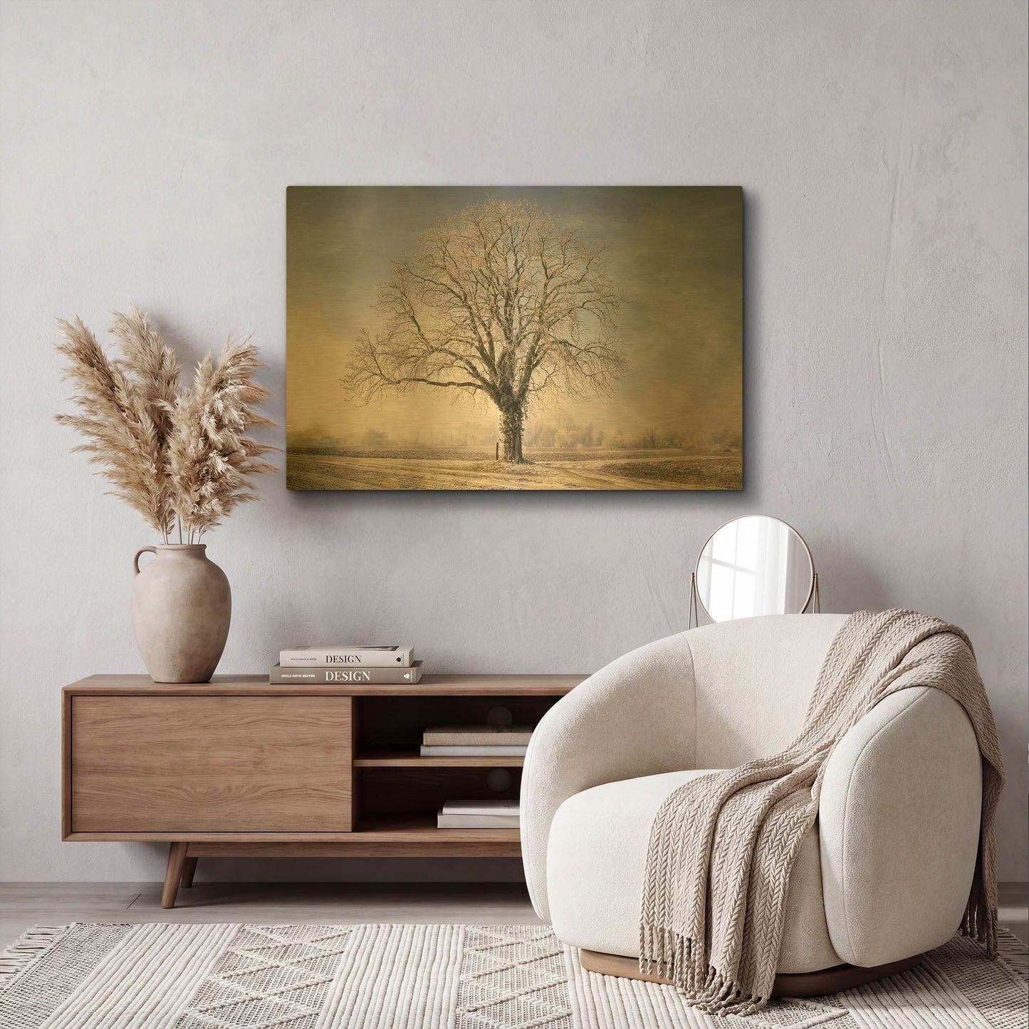 'The Tree Fairy Tale' By Philippe Sainte Gold Metal Wall Art