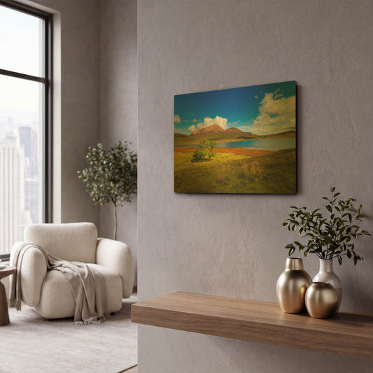 'Light Trees' By Philippe Sainte Gold Metal Wall Art