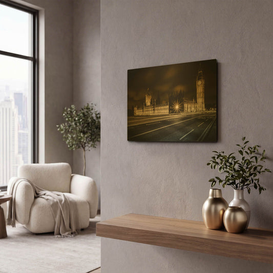 'Time Passes By' By Giuseppe Torre Gold Metal Wall Art