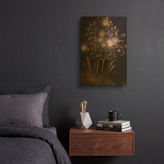'4th of July Sky' By Giuseppe Torre Gold Metal Wall Art