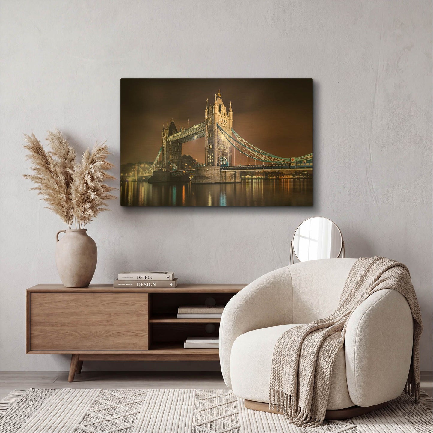'Two Towers' By Giuseppe Torre Gold Metal Wall Art