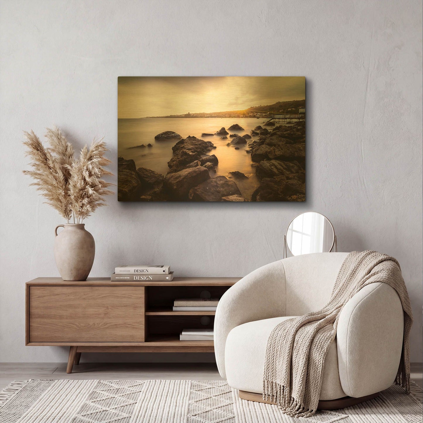 'The Golden Light' By Giuseppe Torre Gold Metal Wall Art