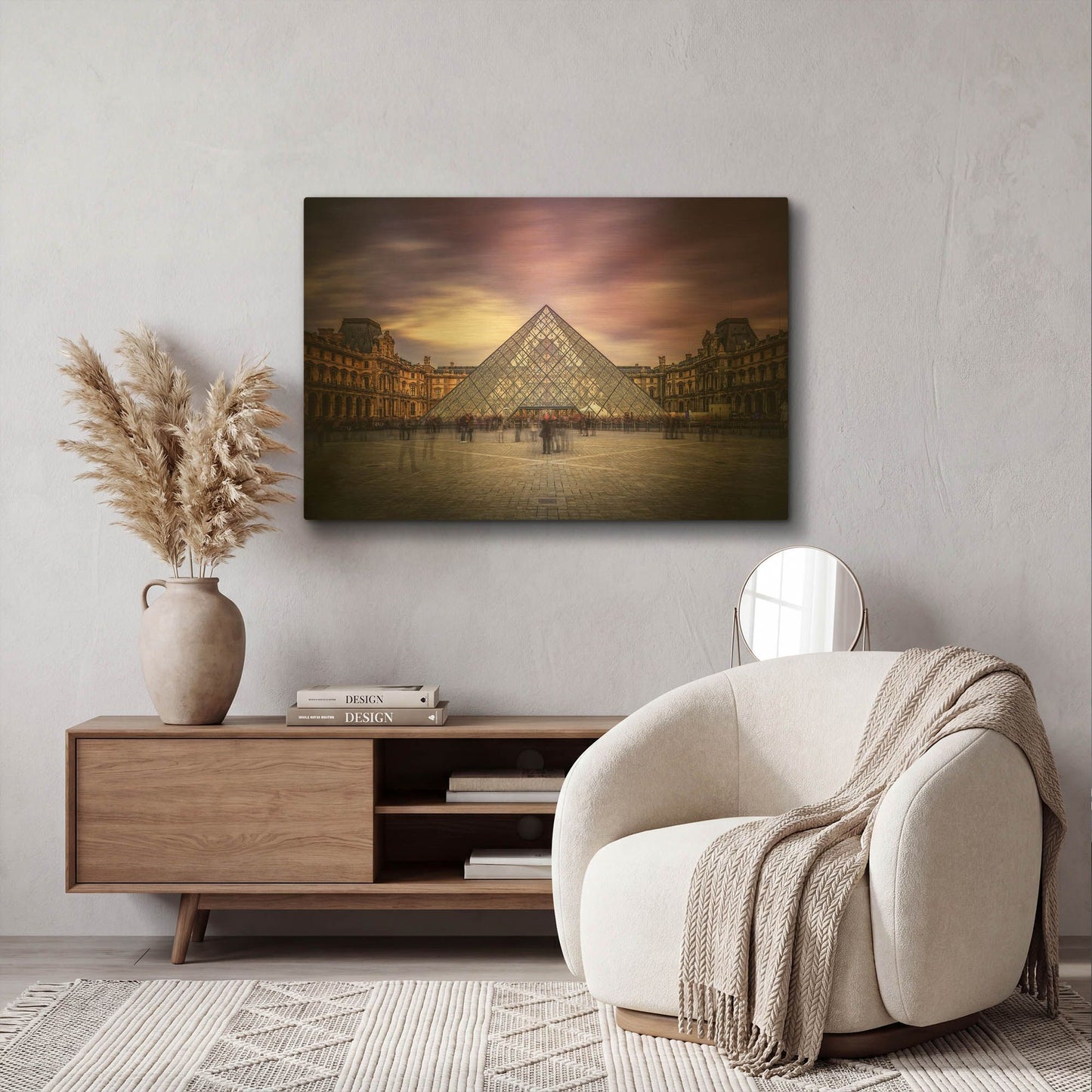 'Louvre I' By Giuseppe Torre Gold Metal Wall Art