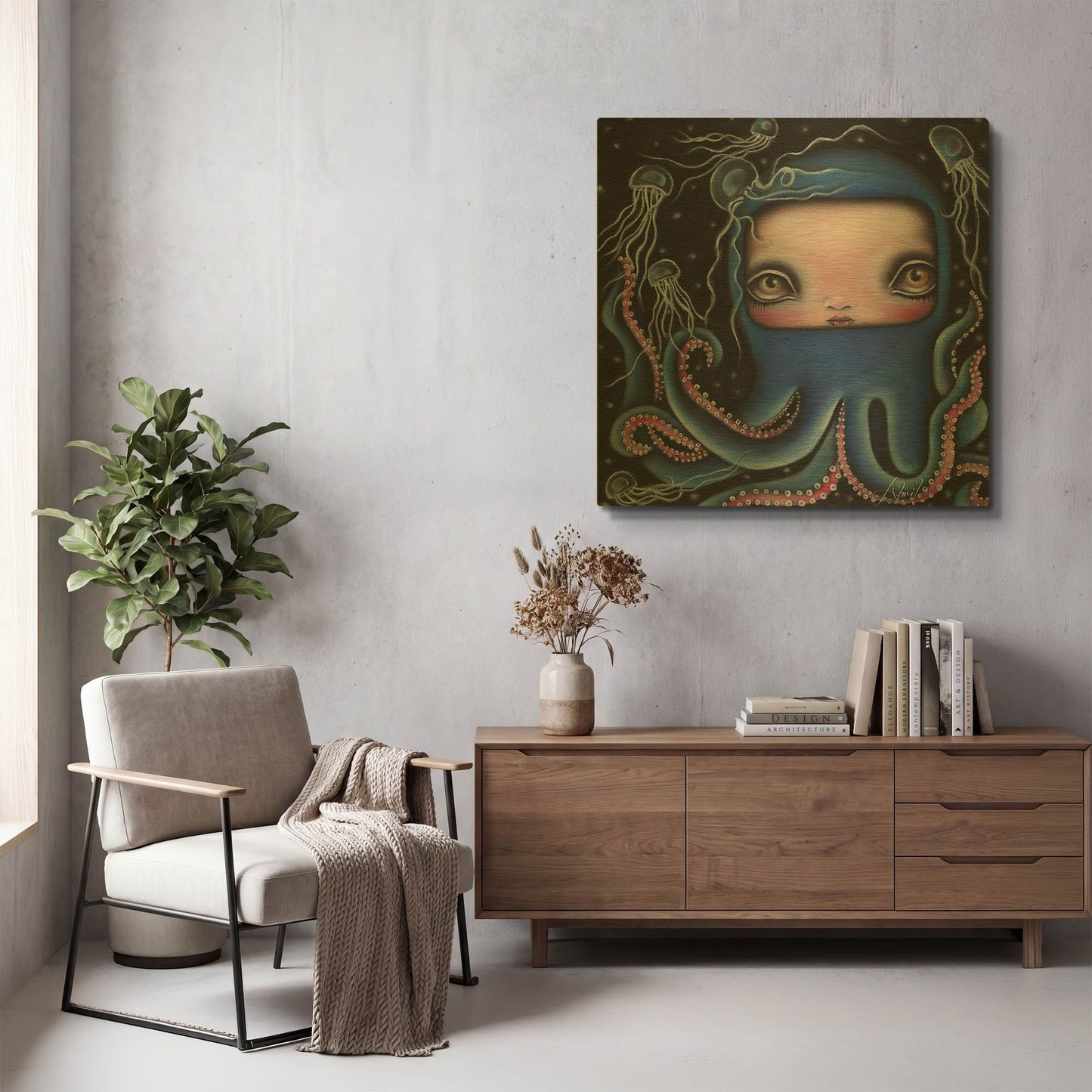 'Jolenta' By Abril Andrade Gold Metal Wall Art