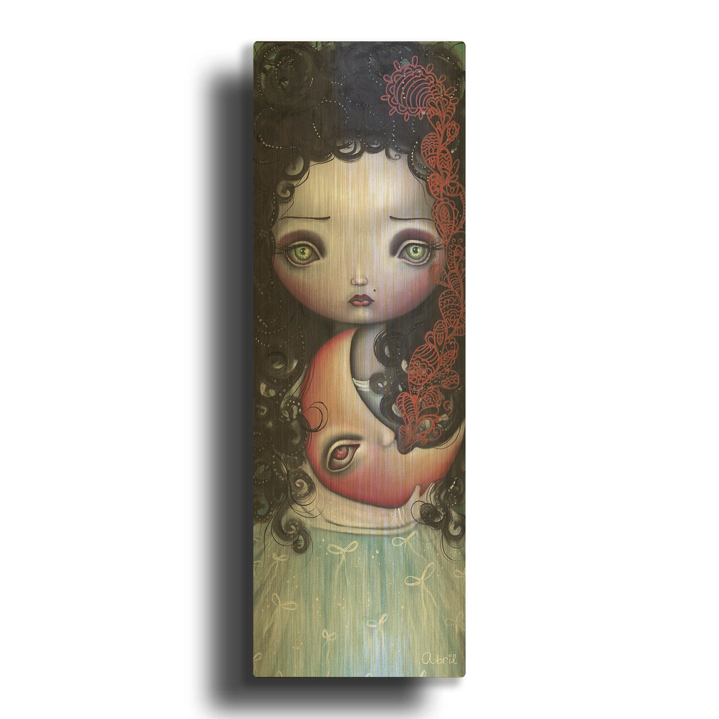 'Moon Keeper' By Abril Andrade Gold Metal Wall Art