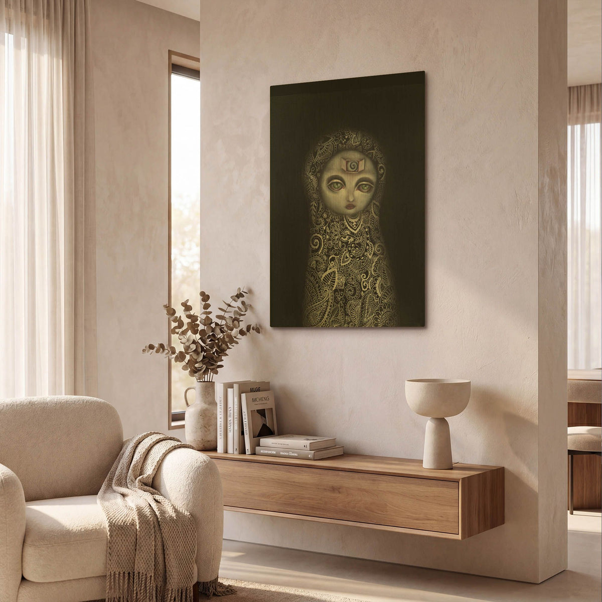 'Secretos' By Abril Andrade Gold Metal Wall Art