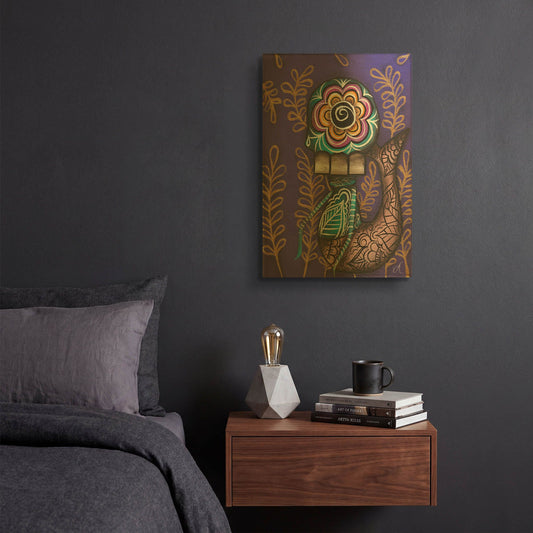 'Still Swimming' By Abril Andrade Gold Metal Wall Art