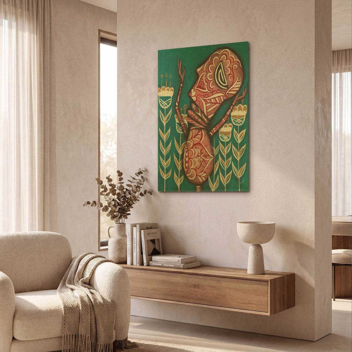 'Uplift' By Abril Andrade Gold Metal Wall Art