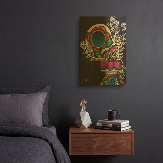 'Utopia' By Abril Andrade Gold Metal Wall Art