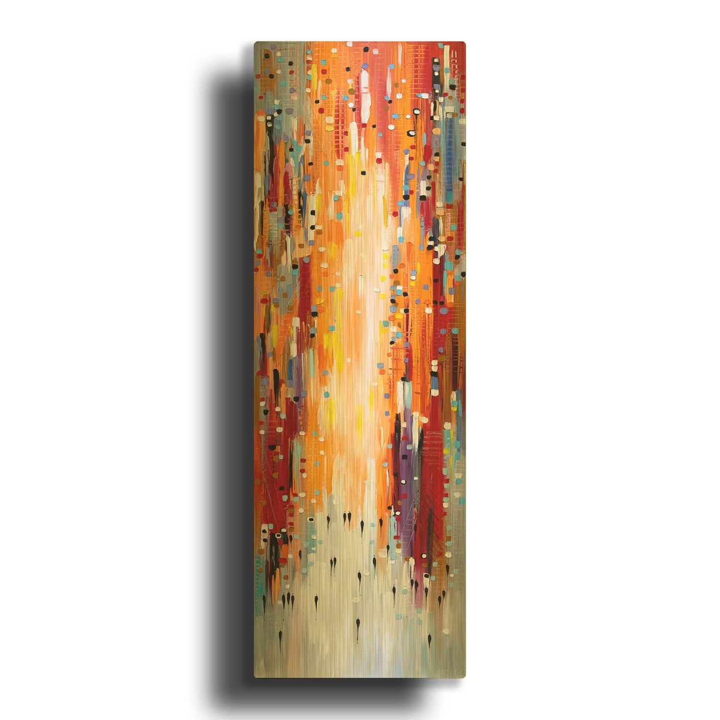 'Orange Sky' By Ekaterina Ermilkina Gold Metal Wall Art