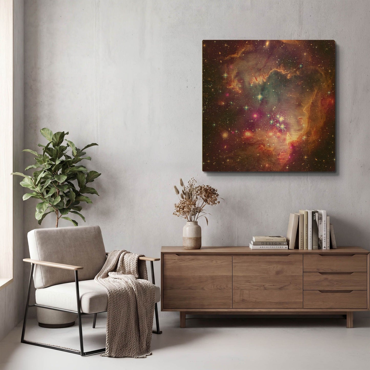 'Magellanic Cloud' By NASA Space Photos Gold Metal Wall Art