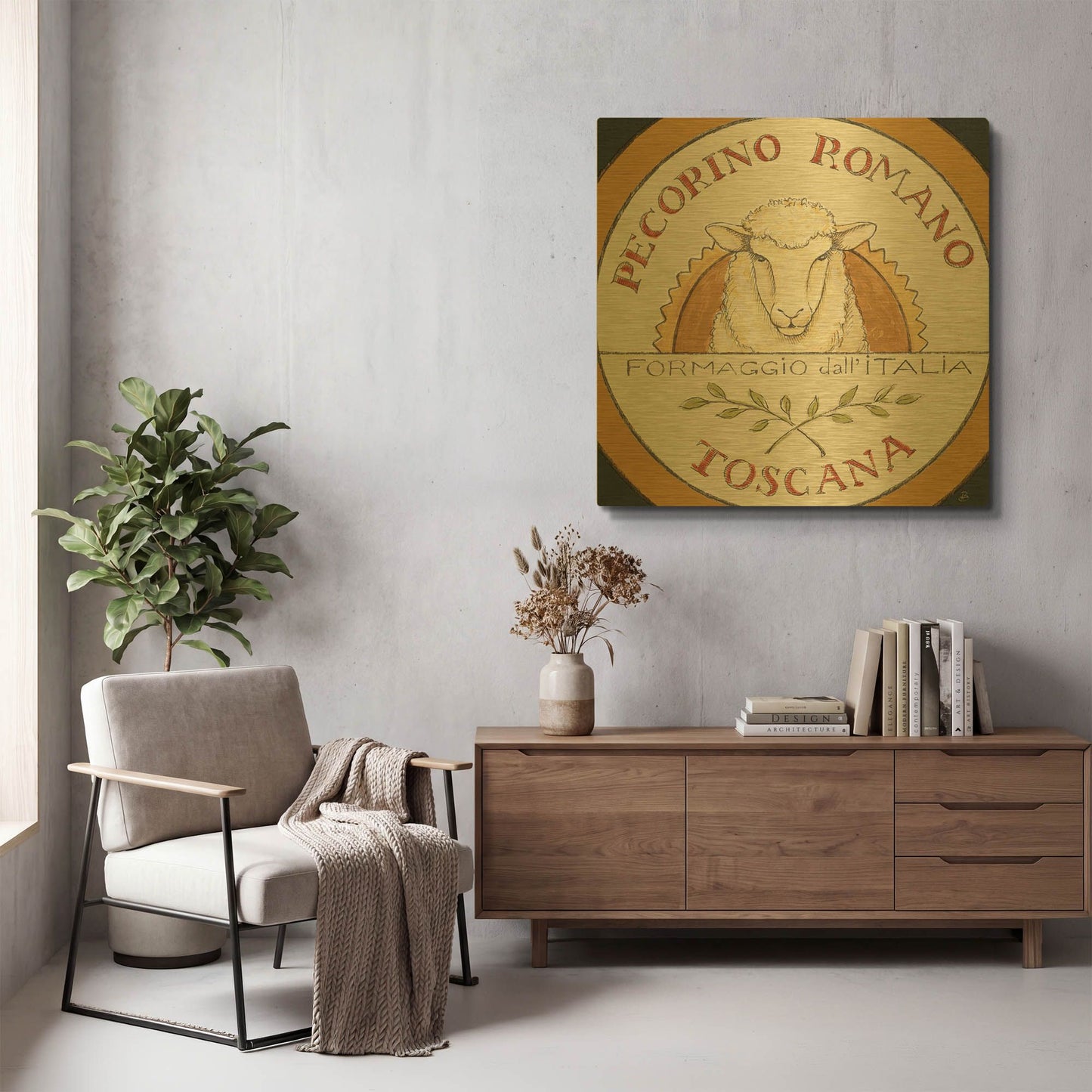 'Tuscan Flavor VII' By Daphne Brissonnet Gold Metal Wall Art