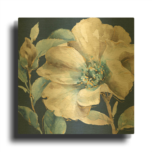 'Indigold IV Navy' By Lisa Audit Gold Metal Wall Art
