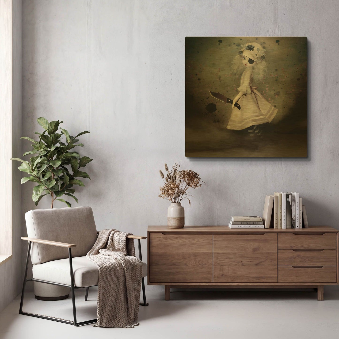 'Broken Dawn' By Art and Ghosts Gold Metal Wall Art