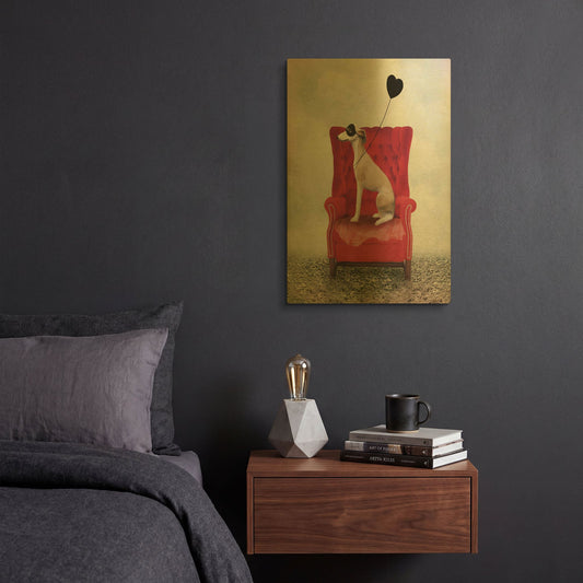 'Heathcliffe' By Art and Ghosts Gold Metal Wall Art