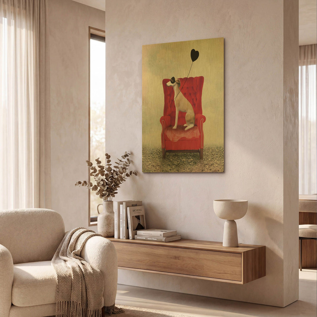 'Heathcliffe' By Art and Ghosts Gold Metal Wall Art