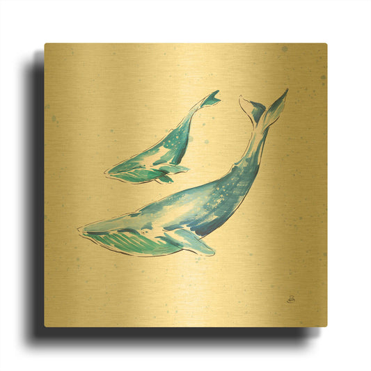 'Maritime VIII' By Daphne Brissonnet Gold Metal Wall Art