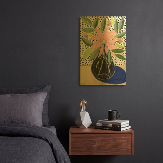 'Spring Florals 7' By Marisa Anon Gold Metal Wall Art