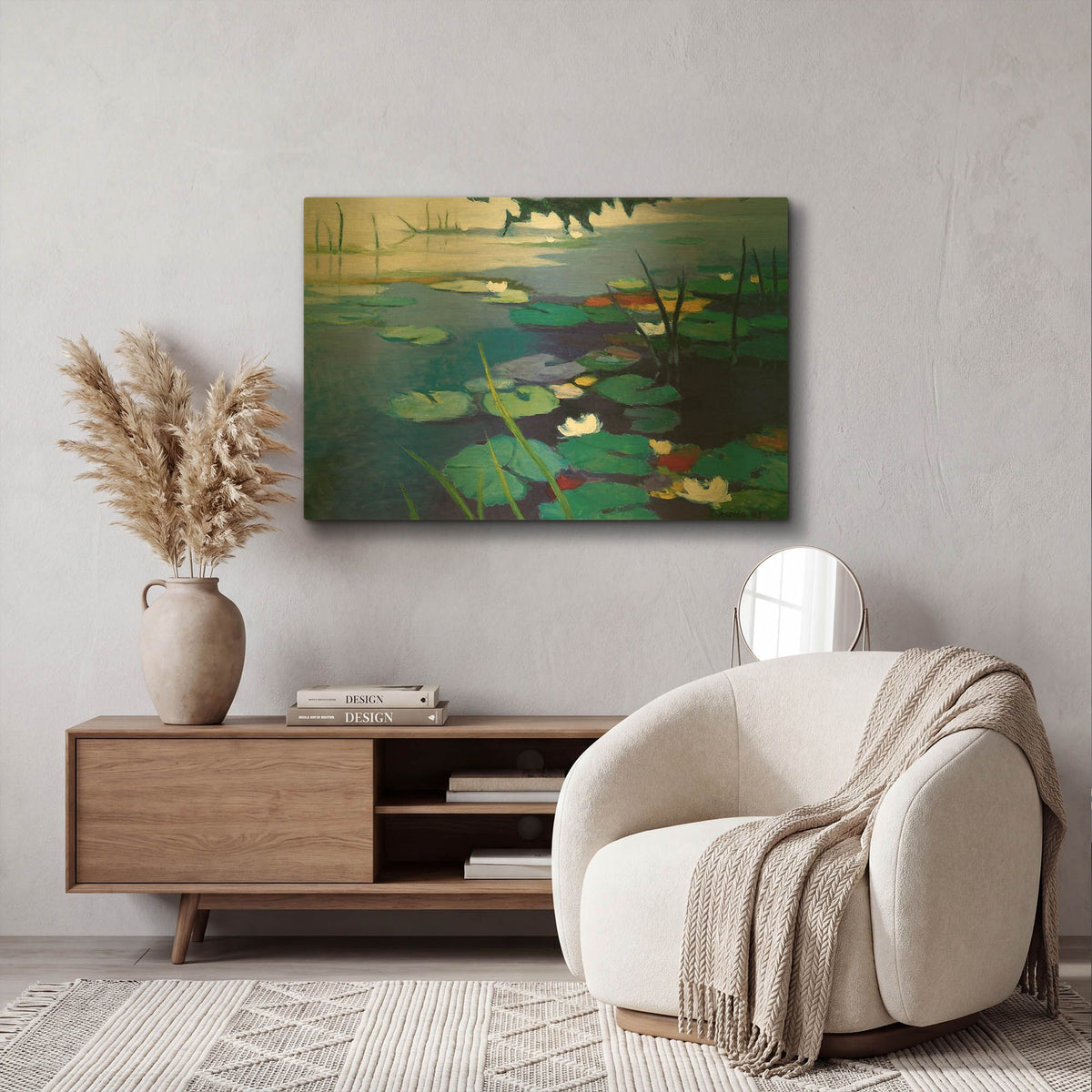 'Water Lilies' By Tadashi Asoma Gold Metal Wall Art