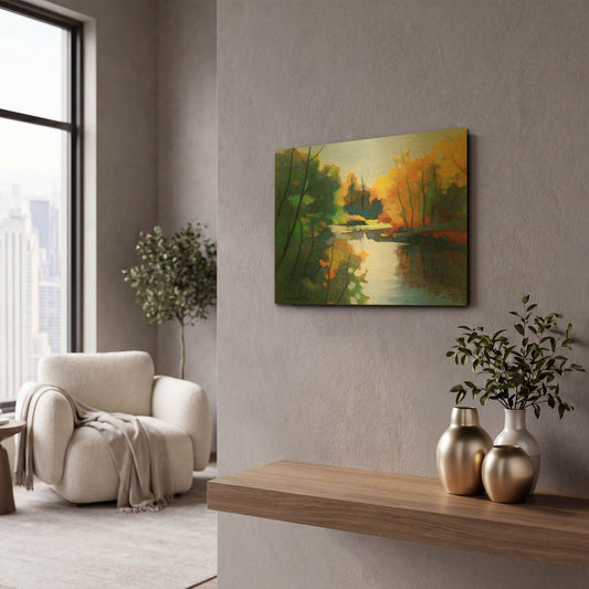 'Magic Afternoon' By Tadashi Asoma Gold Metal Wall Art