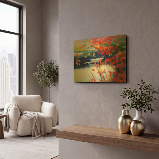 'Afternoon Calm' By Tadashi Asoma Gold Metal Wall Art