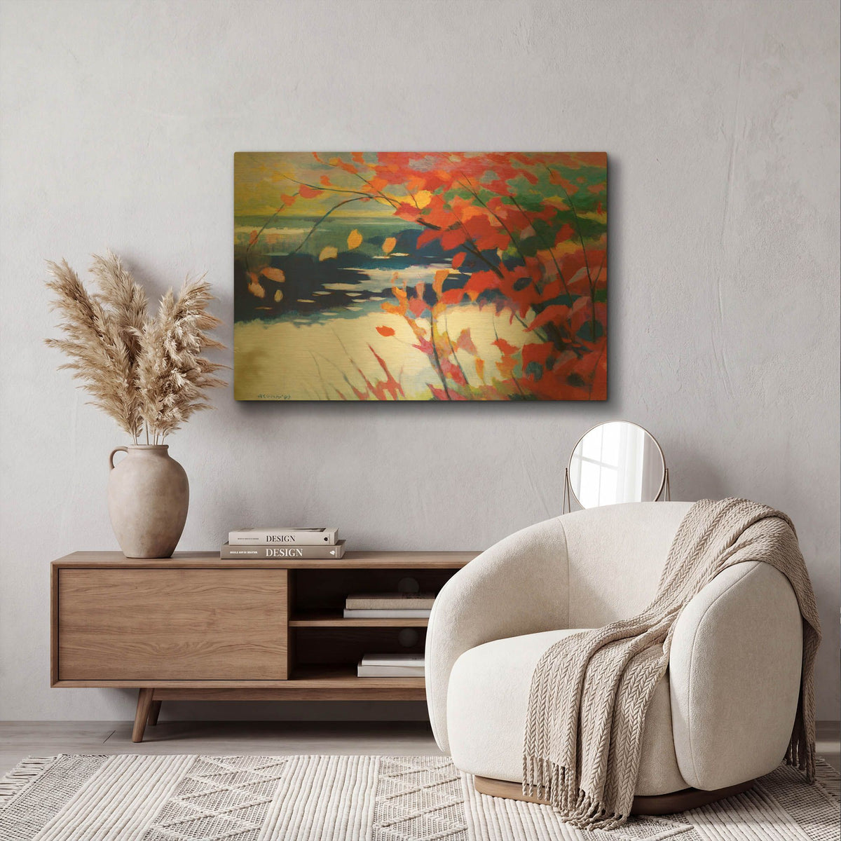 'Afternoon Calm' By Tadashi Asoma Gold Metal Wall Art