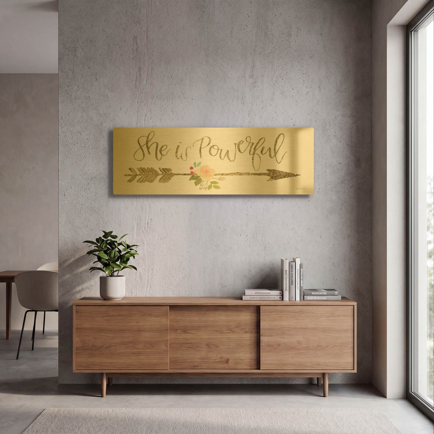 'Girl Power VII' By Jenaya Jackson Gold Metal Wall Art
