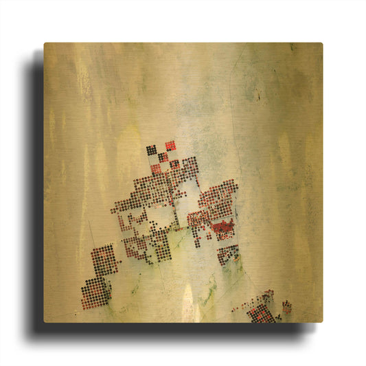 'Earth As Art Geometric Desert' By NASA Earth As Art Gold Metal Wall Art