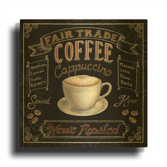 'Morning Treat Square I' By Daphne Brissonnet Gold Metal Wall Art