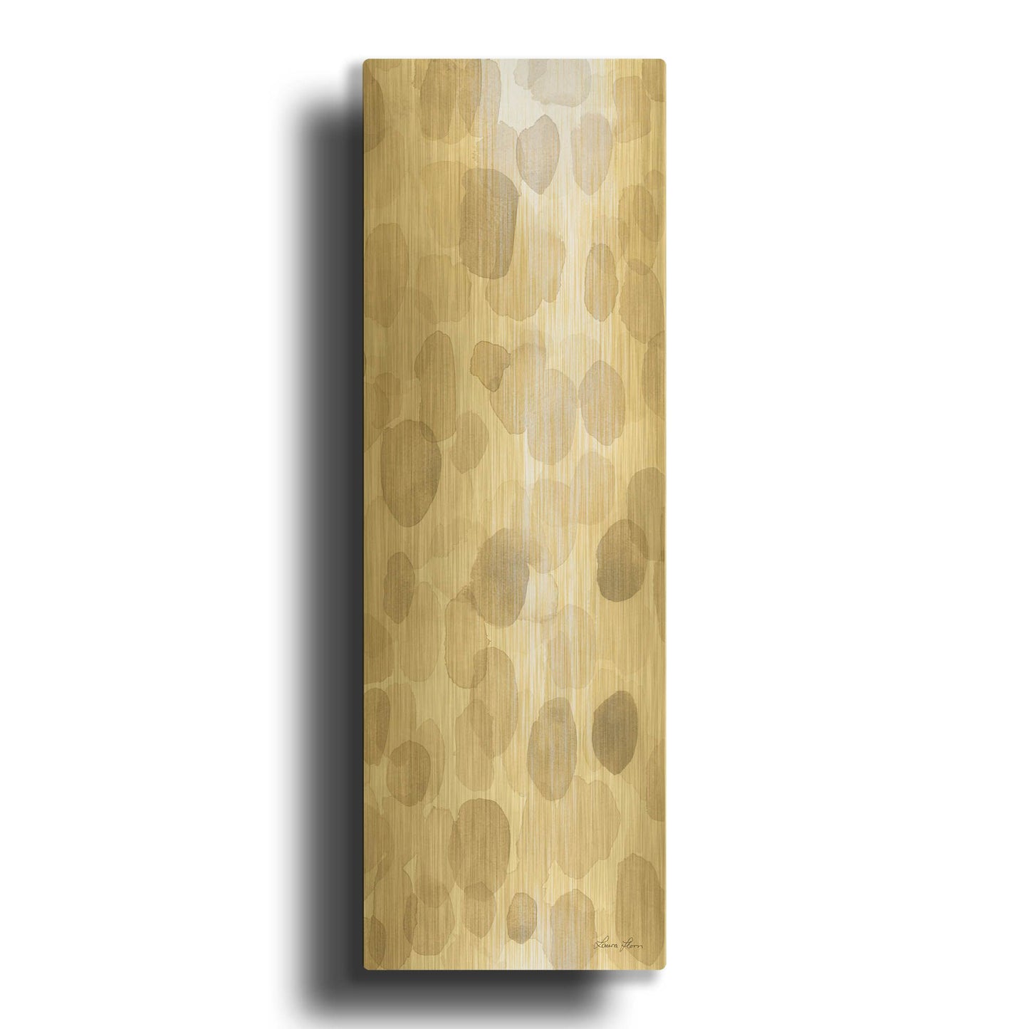 'Natural Abstract III' By Laura Horn Gold Metal Wall Art