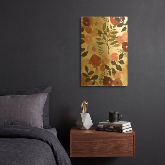 'Garden Dance I' By Laura Horn Gold Metal Wall Art