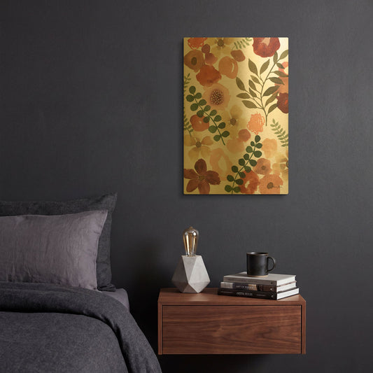 'Garden Dance III' By Laura Horn Gold Metal Wall Art