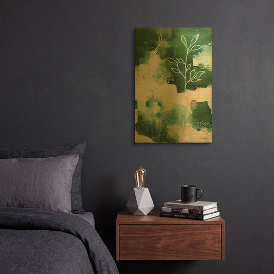 'Nature Story II' By Laura Horn Gold Metal Wall Art